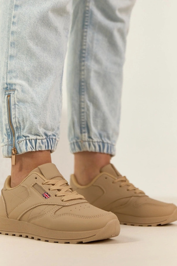 Sneakers color sabbia da tutti i giorni con piattaforma Élise