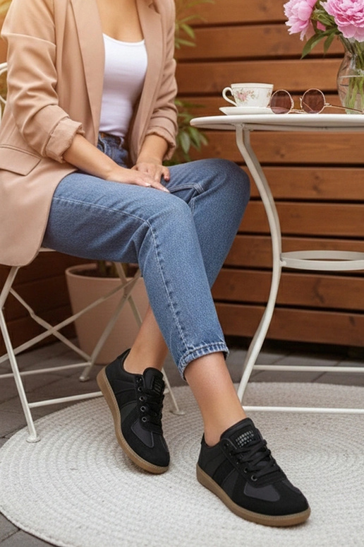 Scarpe sportive platform nere in...