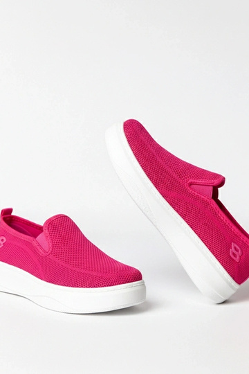 Scarpe sportive in tessuto rosa platform Céleste