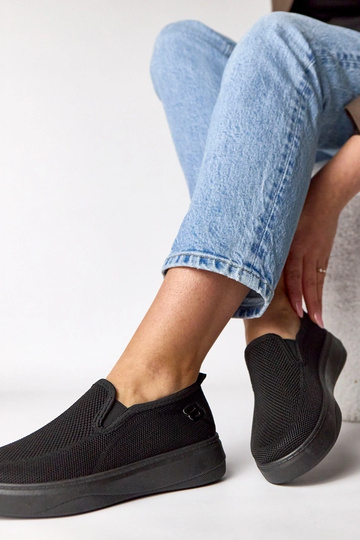 Scarpe sportive in tessuto nere platform Céleste 2