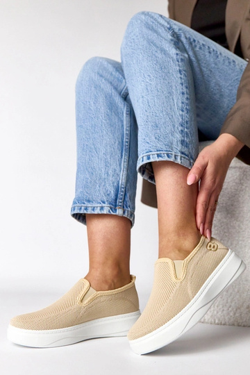 Scarpe sportive in tessuto sabbia platform Céleste 2