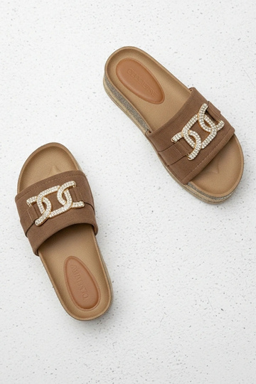 Ciabatte platform marroni...