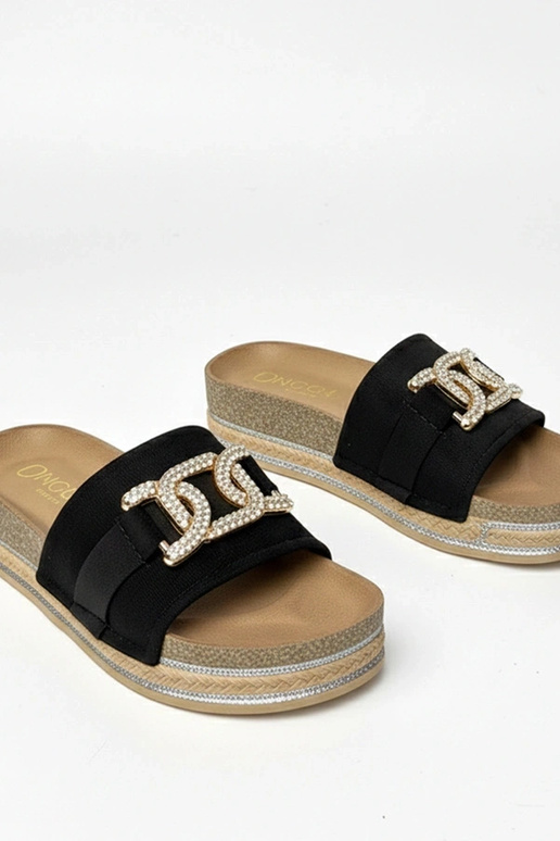 Ciabatte platform nere con...