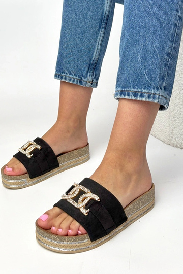 Ciabatte platform nere con... 2