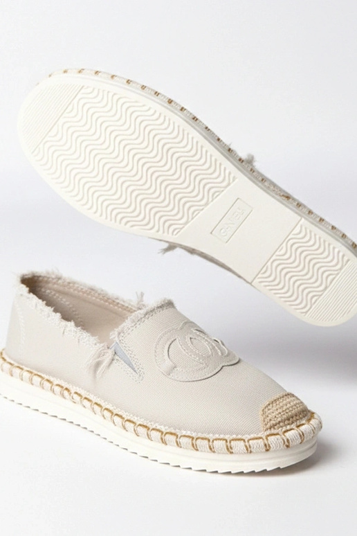 Espadrillas grigie con suola in gomma...