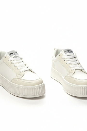 Scarpe sportive bianche platform Solange 2