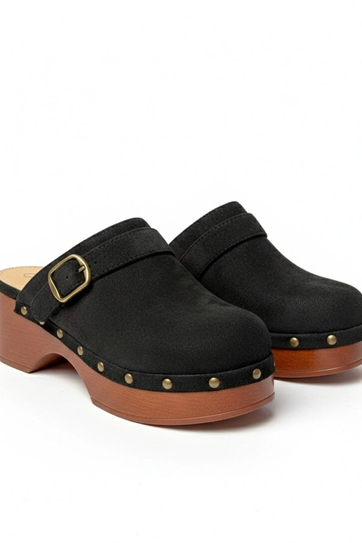 Ciabatte clogs nere in suede...