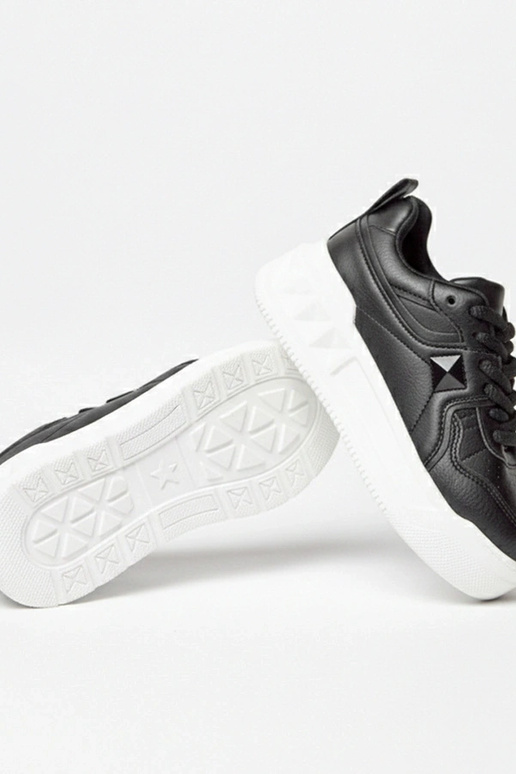Scarpe sportive nere con piattaforma...