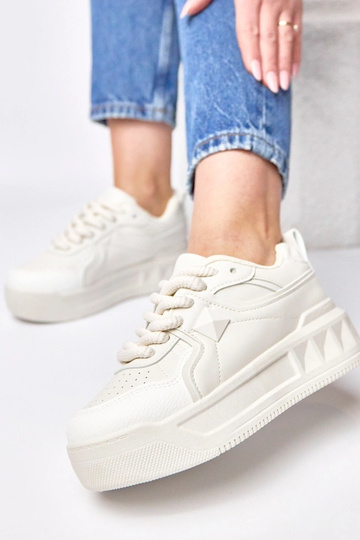 Scarpe sportive sabbia con piattaforma Alessandra 2