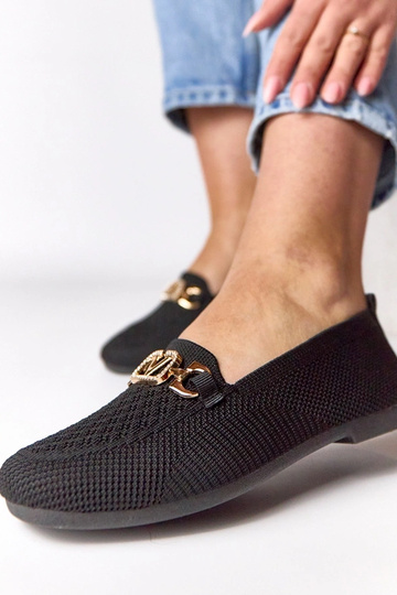 Mocassini in tessuto neri...