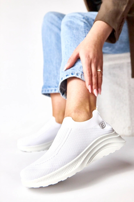 Scarpe sportive in tessuto bianche Gaia