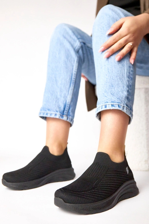 Scarpe sportive in tessuto nere Gaia