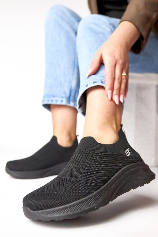 Scarpe sportive in tessuto nere Gaia