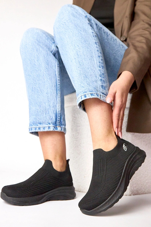 Scarpe sportive in tessuto nere Gaia