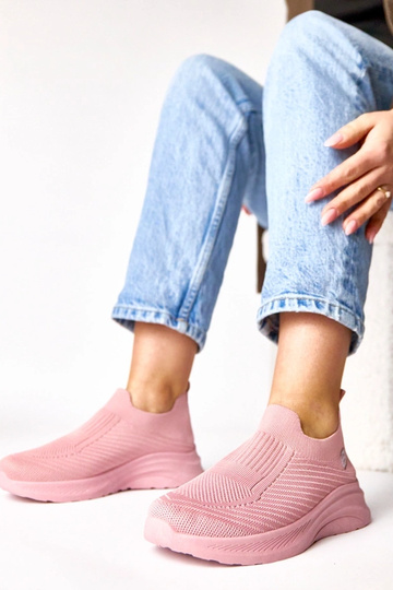 Scarpe sportive in tessuto rosa Gaia
