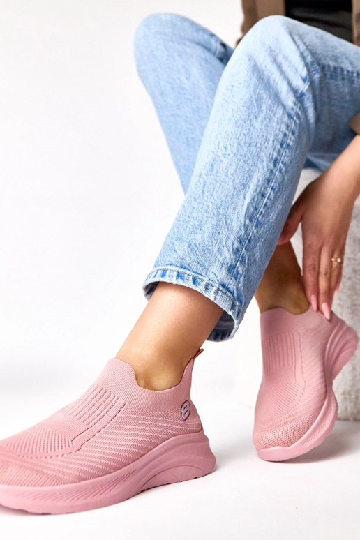 Scarpe sportive in tessuto rosa Gaia