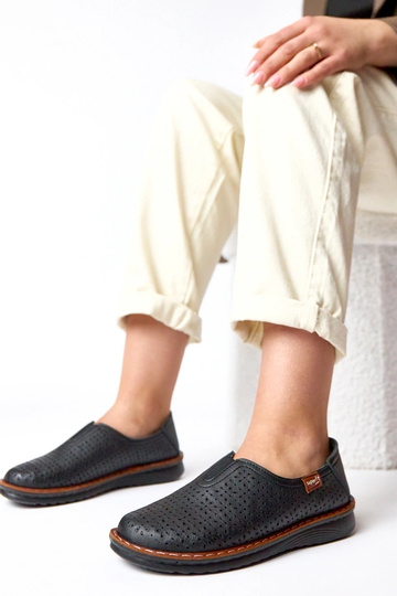 Mezze scarpe a rete nere Rosa