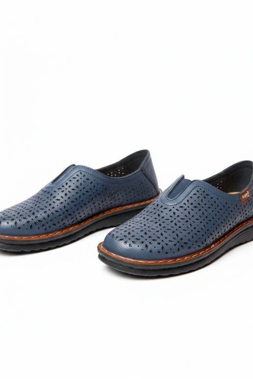 Mezze scarpe a rete blu scuro Rosa