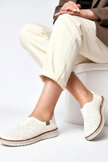 Mezze scarpe a rete bianche Rosa 2
