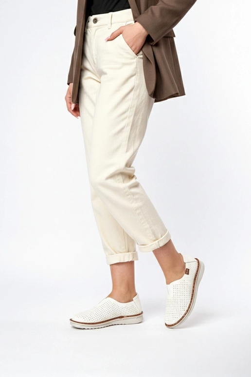 Mezze scarpe a rete bianche Rosa