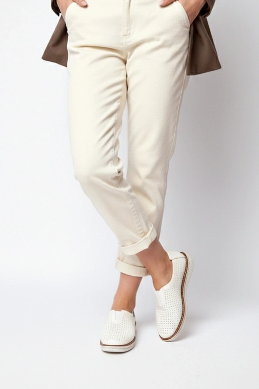 Mezze scarpe a rete bianche Rosa