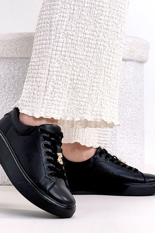 Scarpe sportive in pelle nere con...