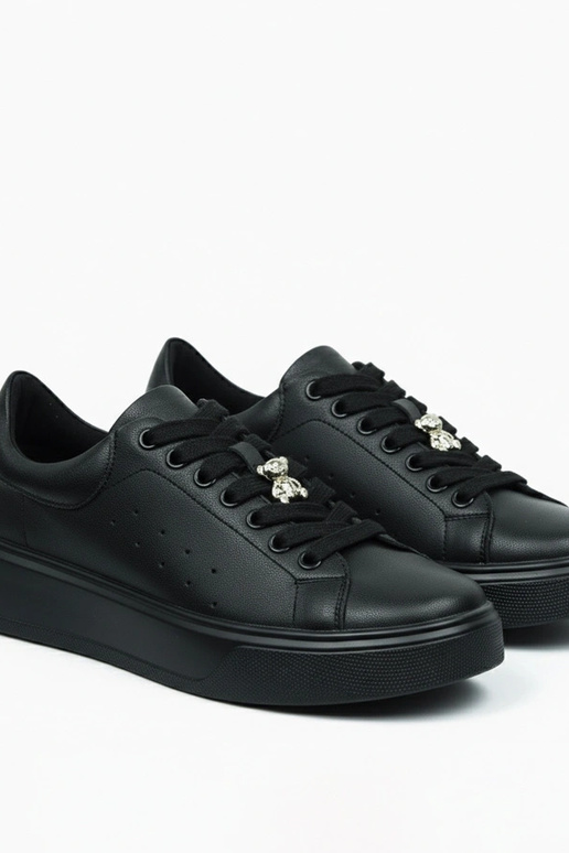 Scarpe sportive in pelle nere con...