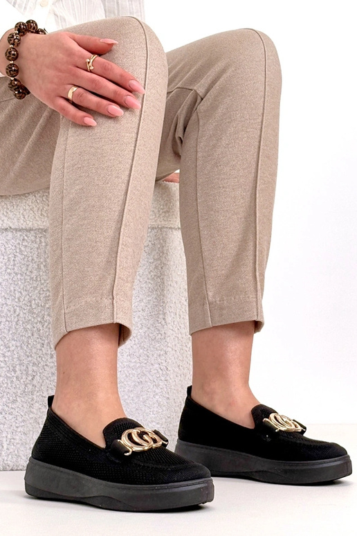 Scarpe sportive in tessuto nere con...