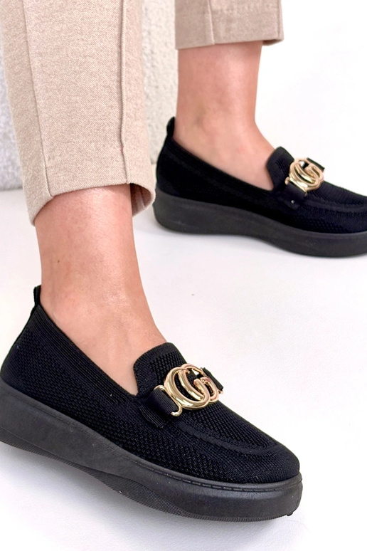 Scarpe sportive in tessuto nere con...