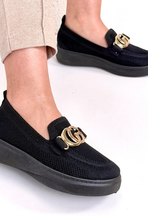 Scarpe sportive in tessuto nere con...