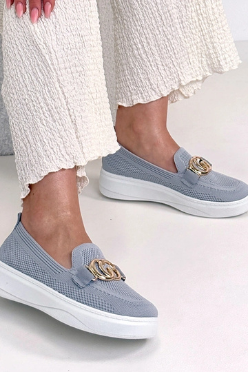 Scarpe sportive in tessuto grigie con fibbia Catherine 2