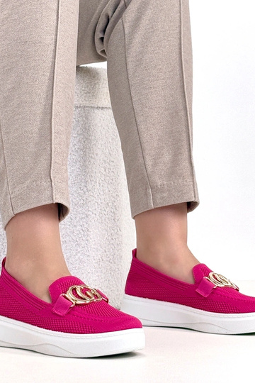 Scarpe sportive in tessuto rosa con fibbia Catherine