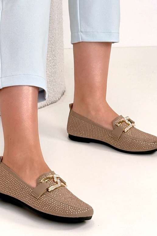 Mocassini marroni decorati con...