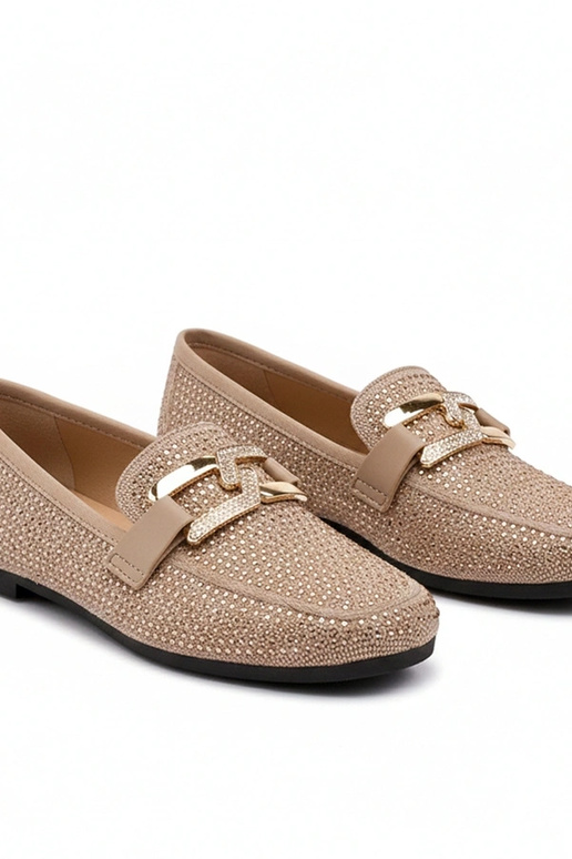 Mocassini marroni decorati con...