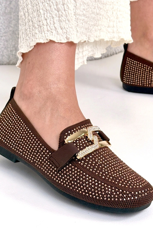 Mocassini color cioccolato decorati...