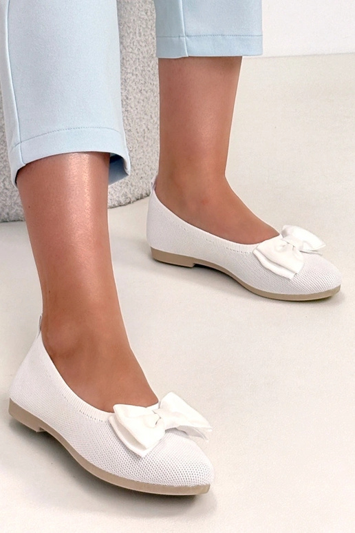 Ballerine in pelliccia bianche con...