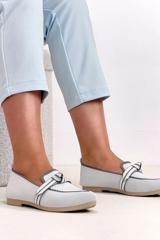 Ballerine in pelliccia bianche con...