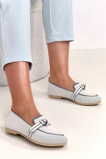 Ballerine in pelliccia bianche con lacci Serenity 2