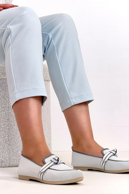 Ballerine in pelliccia bianche con...