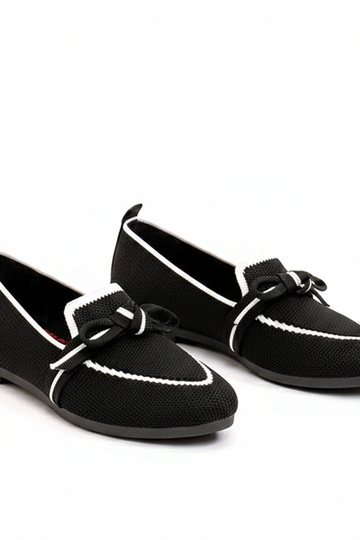 Ballerine in pelliccia nere con lacci Serenity