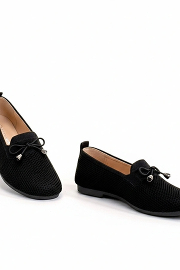 Mocassini neri in tessuto...