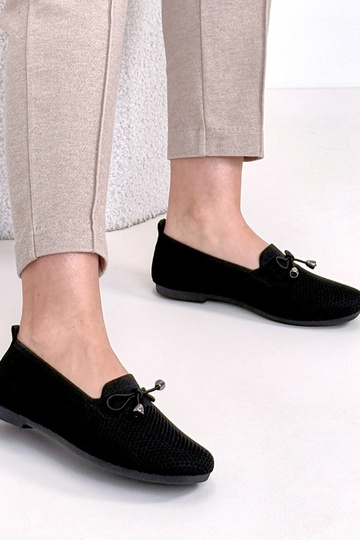 Mocassini neri in tessuto... 2