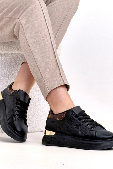 Scarpe sportive nere con lacci Peyton