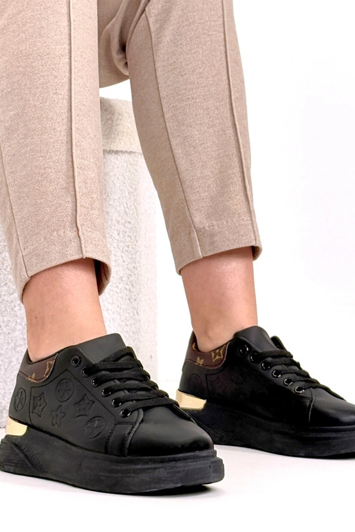 Scarpe sportive nere con lacci Peyton