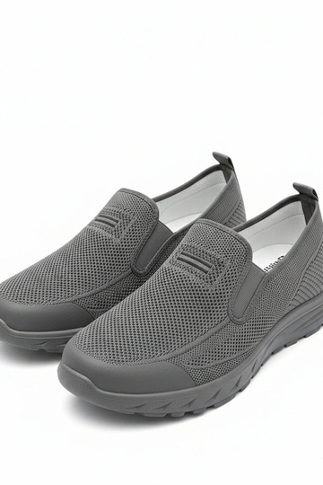 Scarpe sportive grigie da uomo senza lacci Sebastian