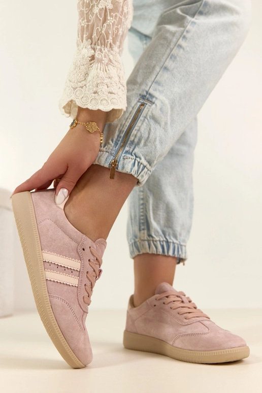 Scarpe sportive in pelle rosa Filippo