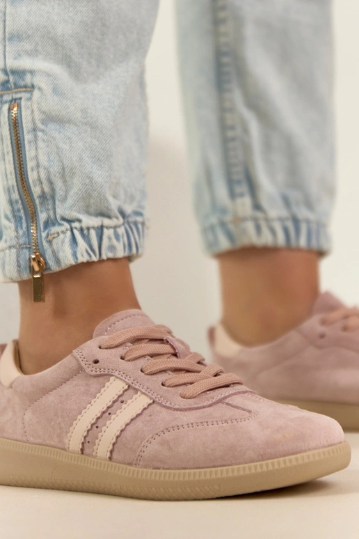 Scarpe sportive in pelle rosa Filippo