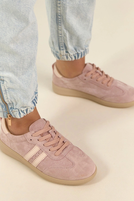 Scarpe sportive in pelle rosa Filippo