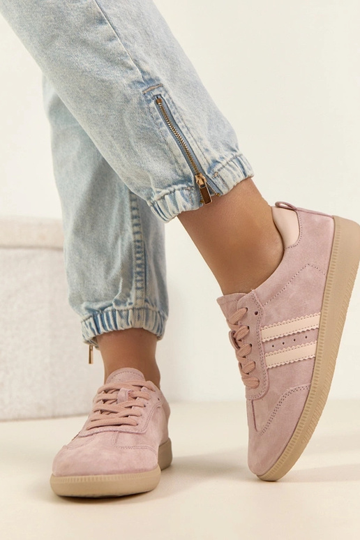Scarpe sportive in pelle rosa Filippo