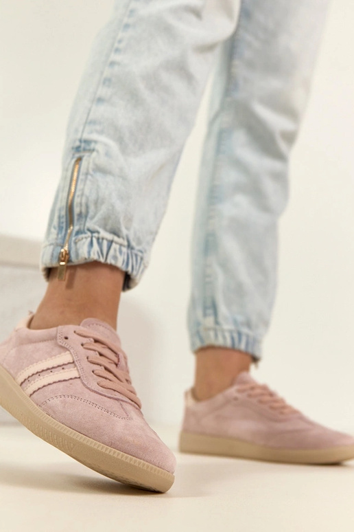 Scarpe sportive in pelle rosa Filippo